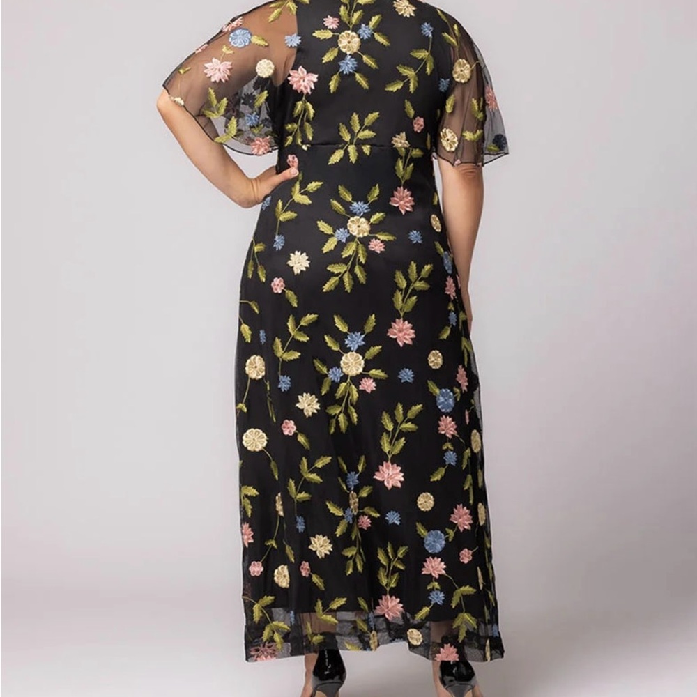 Kiyonna Black Floral Maxi Dress - Picture 6 of 9